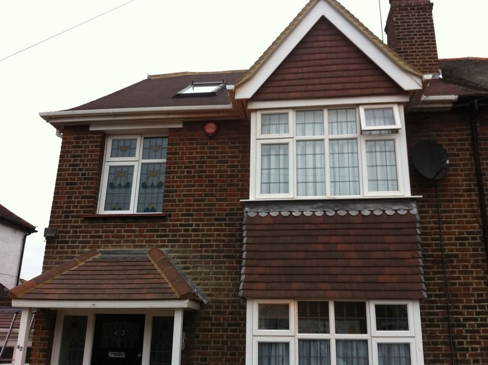 Completed roof and tile hanging