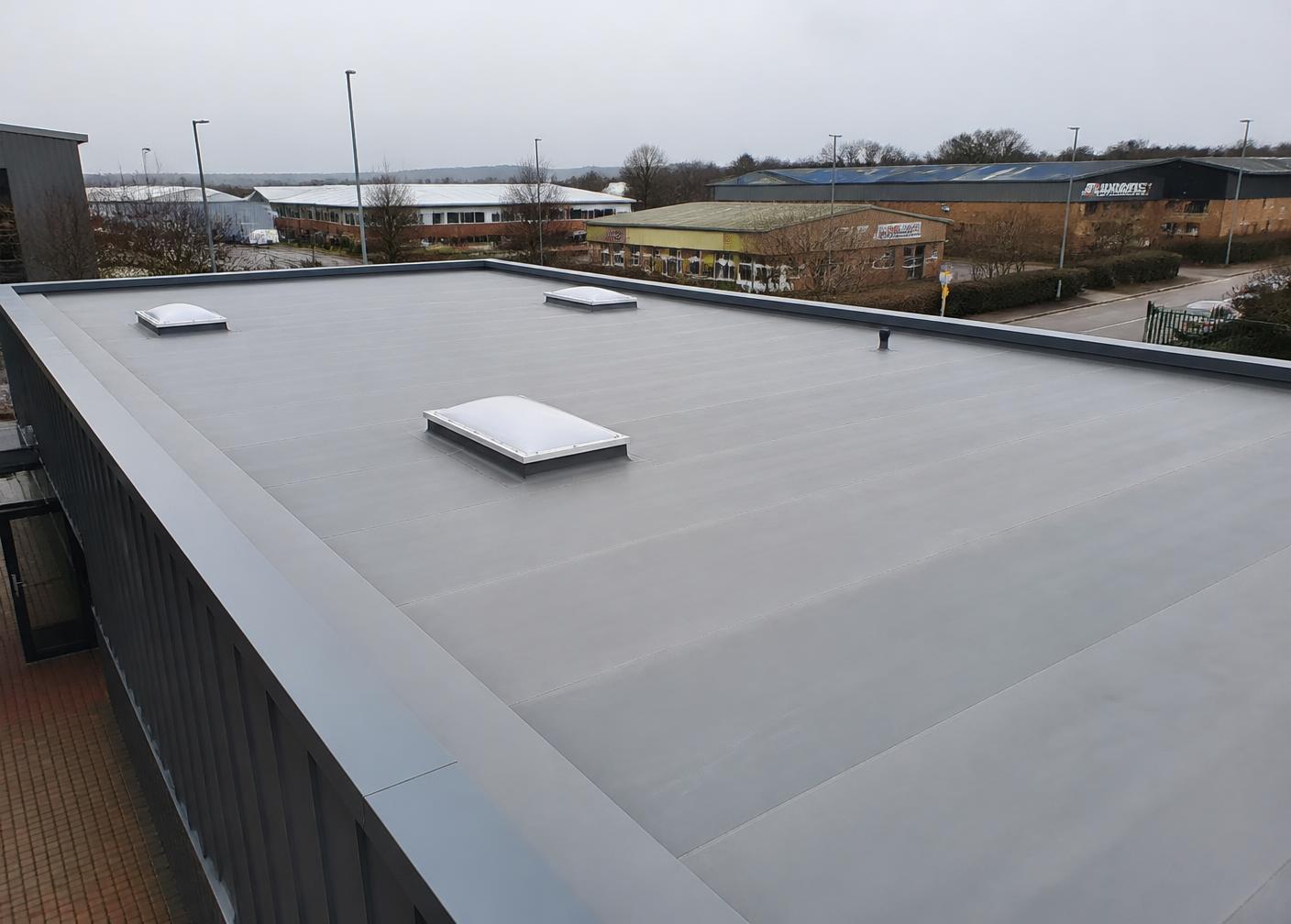 Commercial flat roof
